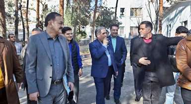 بازدید رییس دانشگاه از دانشکده توانبخشی و افتتاح دو پروژه‌ عمرانی