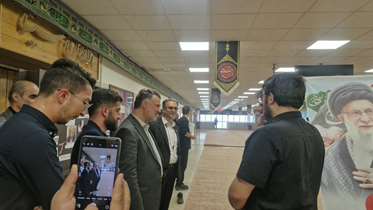 بازدید معاون فرهنگی وزارت بهداشت از محل اسکان زائران دانشجو مراسم وداع و تشییع رهبر شهید در دانشگاه علوم پزشکی شهید بهشتی