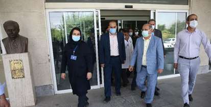 بازدید فرمانده ستاد عملیات مدیریت بیماری کرونا در کلانشهر تهران از بیمارستان شهدای پاکدشت 