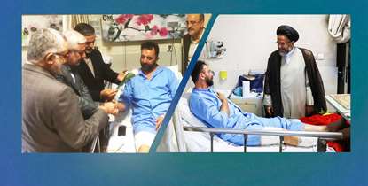 وزیر اطلاعات و نمایندگان مجلس بر بالین مجروحان حادثه تروریستی/ تداوم خدمات درمانی در بیمارستان طرفه