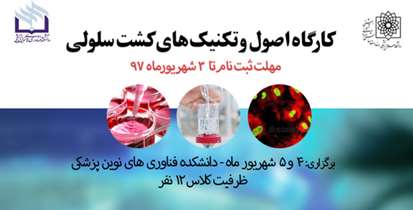 کارگاه تئوری و عملی« اصول و تکنیک های کشت سلولی» برگزار می شود
