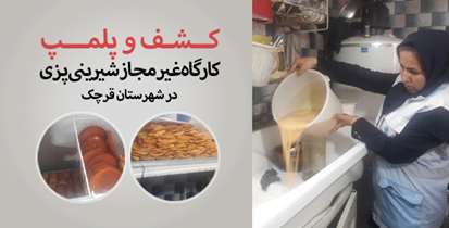 کشف و پلمپ کارگاه غیر مجاز شیرینی پزی/ 380 کیلوگرم مواد خوراکی غیر بهداشتی معدوم شد