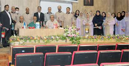 مراسم تجلیل از کارگران در بیمارستان مهدیه