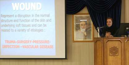 کنفرانس علمی "روش های مراقبت از انواع زخم" دربیمارستان شهدای تجریش